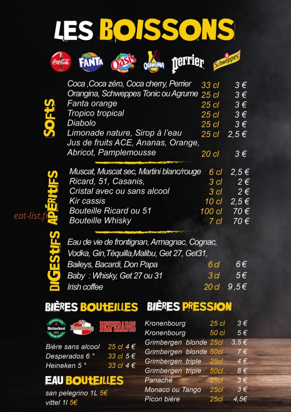 Horizon pizza — carte page 11