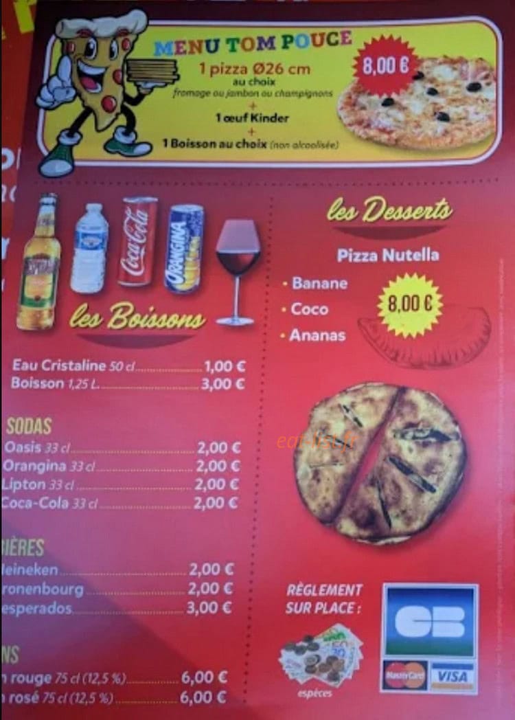 Jo Pizza — carte page 4