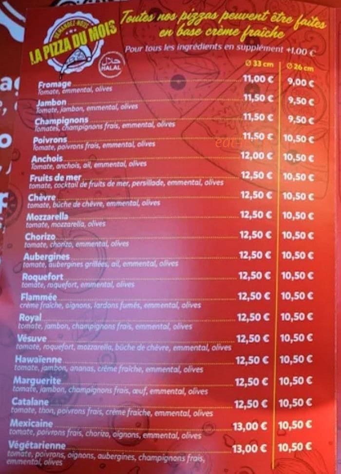 Jo Pizza — carte page 2