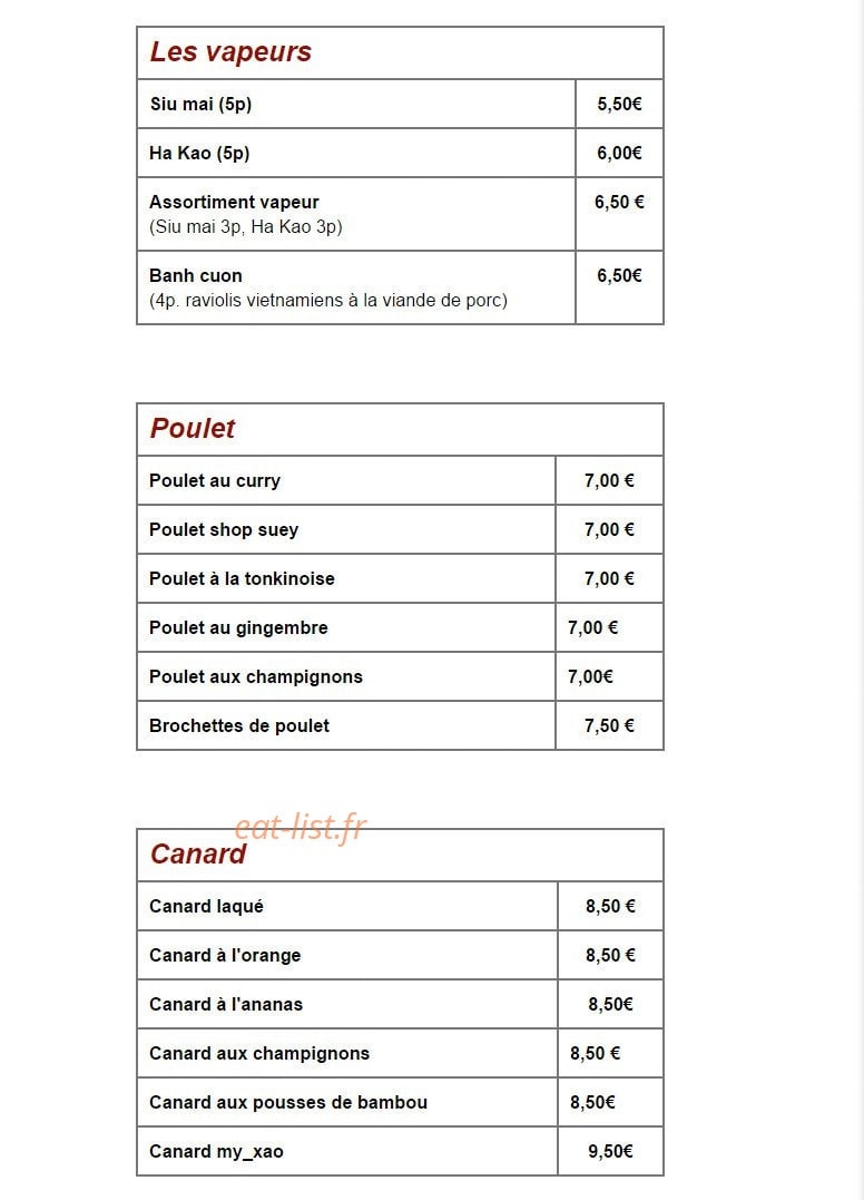 L'Orchidée — carte page 7