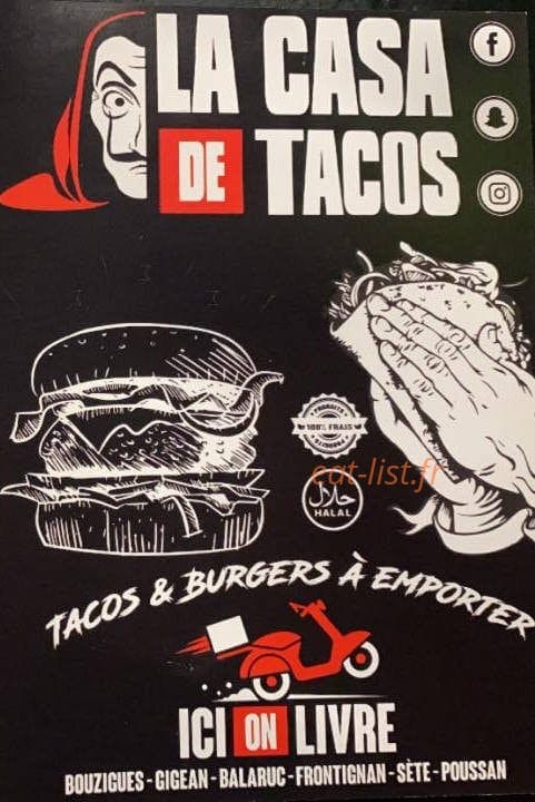La Casa De Tacos — carte page 1