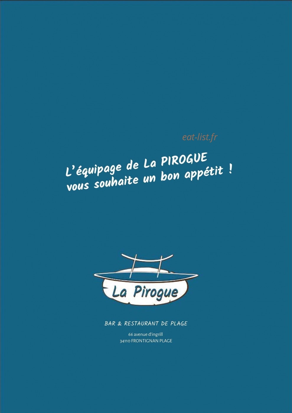 La Pirogue — carte page 6