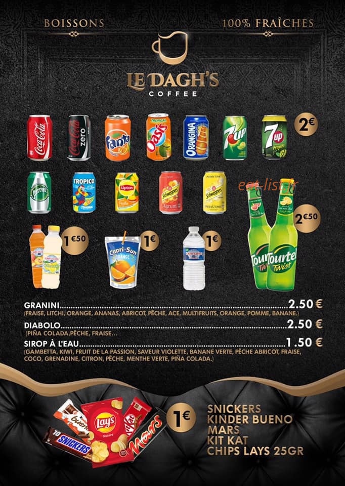 Le Dagh's Coffee — carte page 3