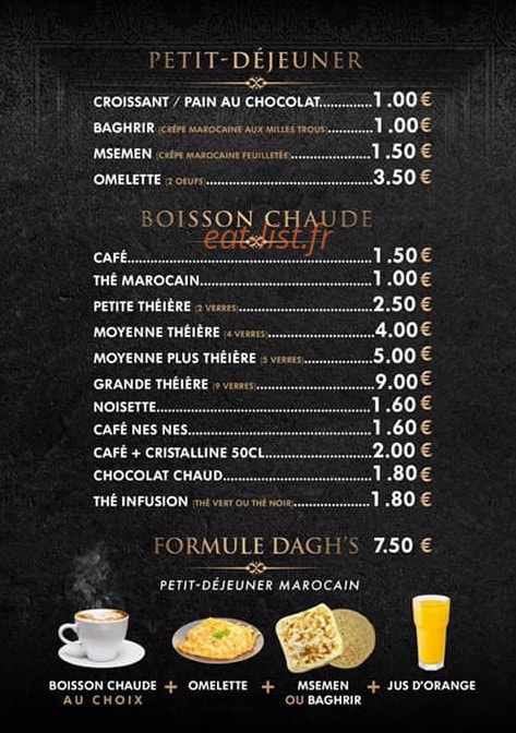 Le Dagh's Coffee — carte page 2