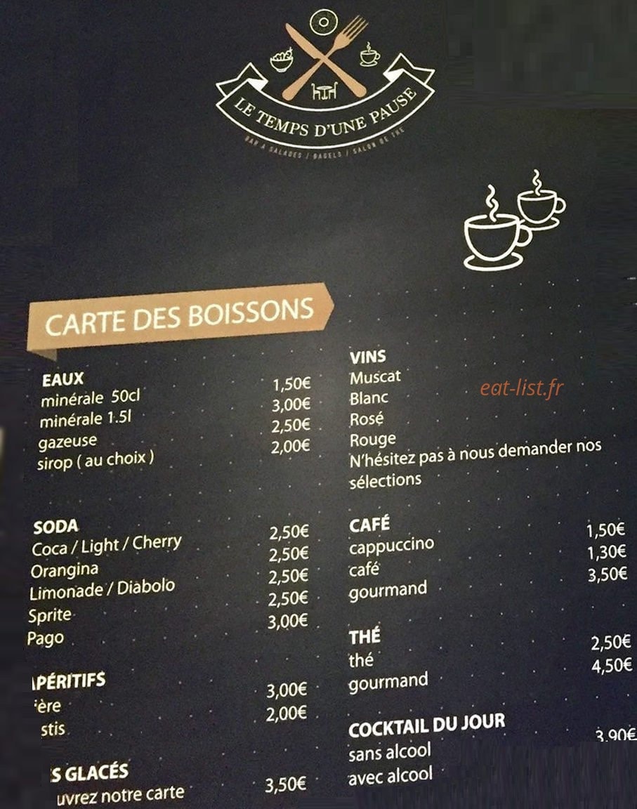 Le temps d'une pause — carte page 4