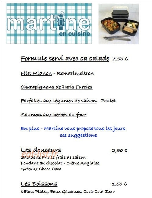 Martine en Cuisine — carte page 5