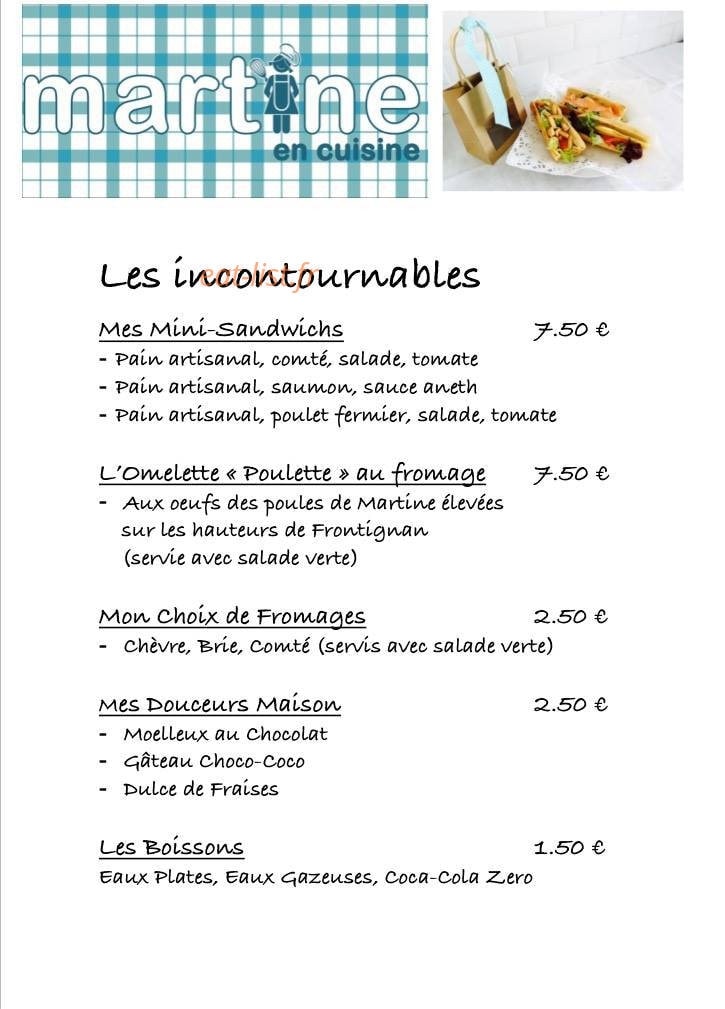 Martine en Cuisine — carte page 2