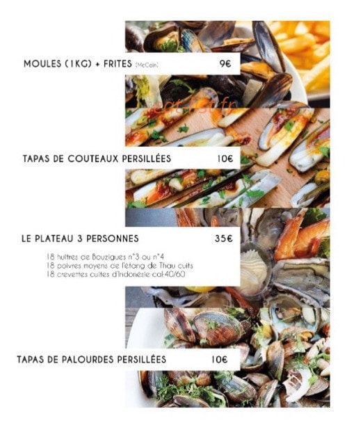 Ô Huîtres — carte page 5