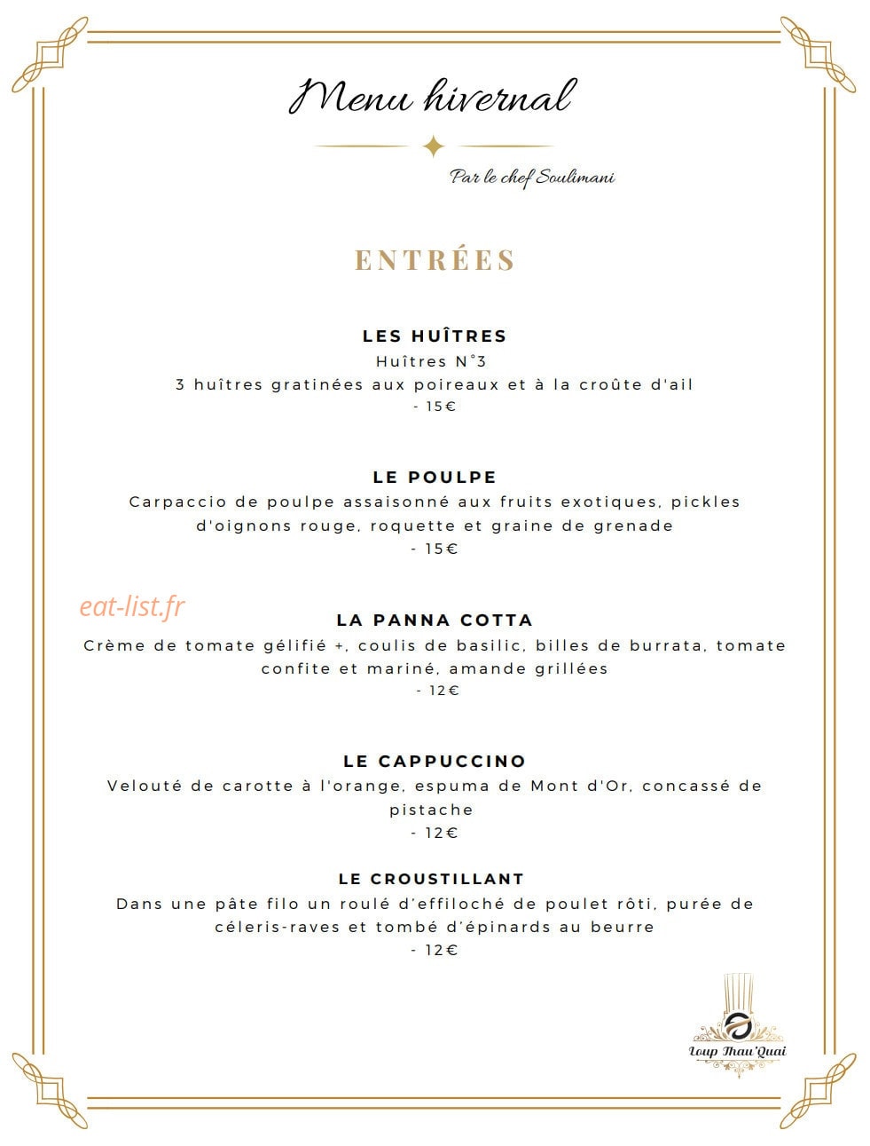 O Loup Thau'Quai — carte page 2