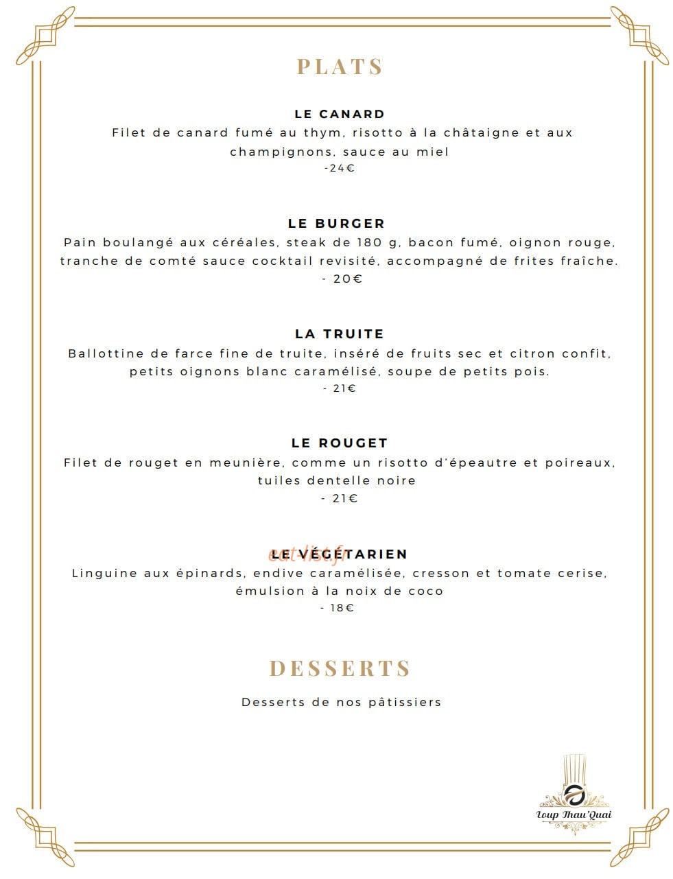 O Loup Thau'Quai — carte page 1