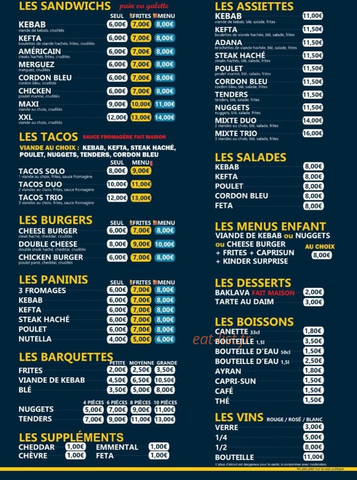 Snack Méditerranée — carte page 2