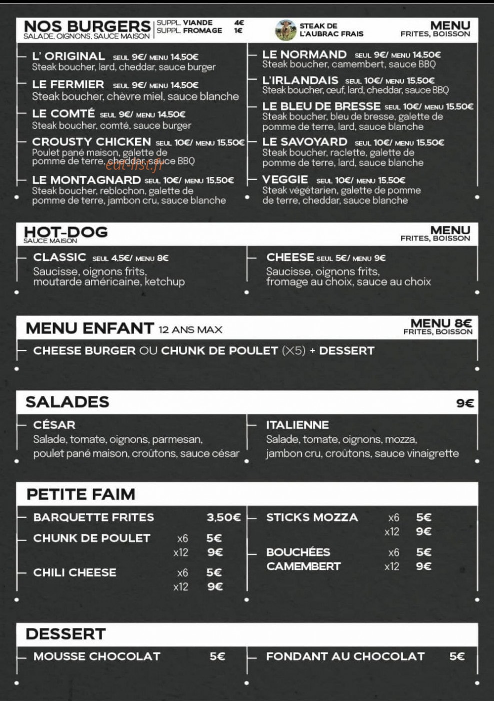 VB Burger — carte page 2