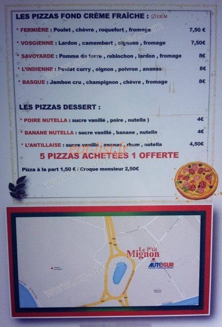Le p'tit Mignon — carte page 2