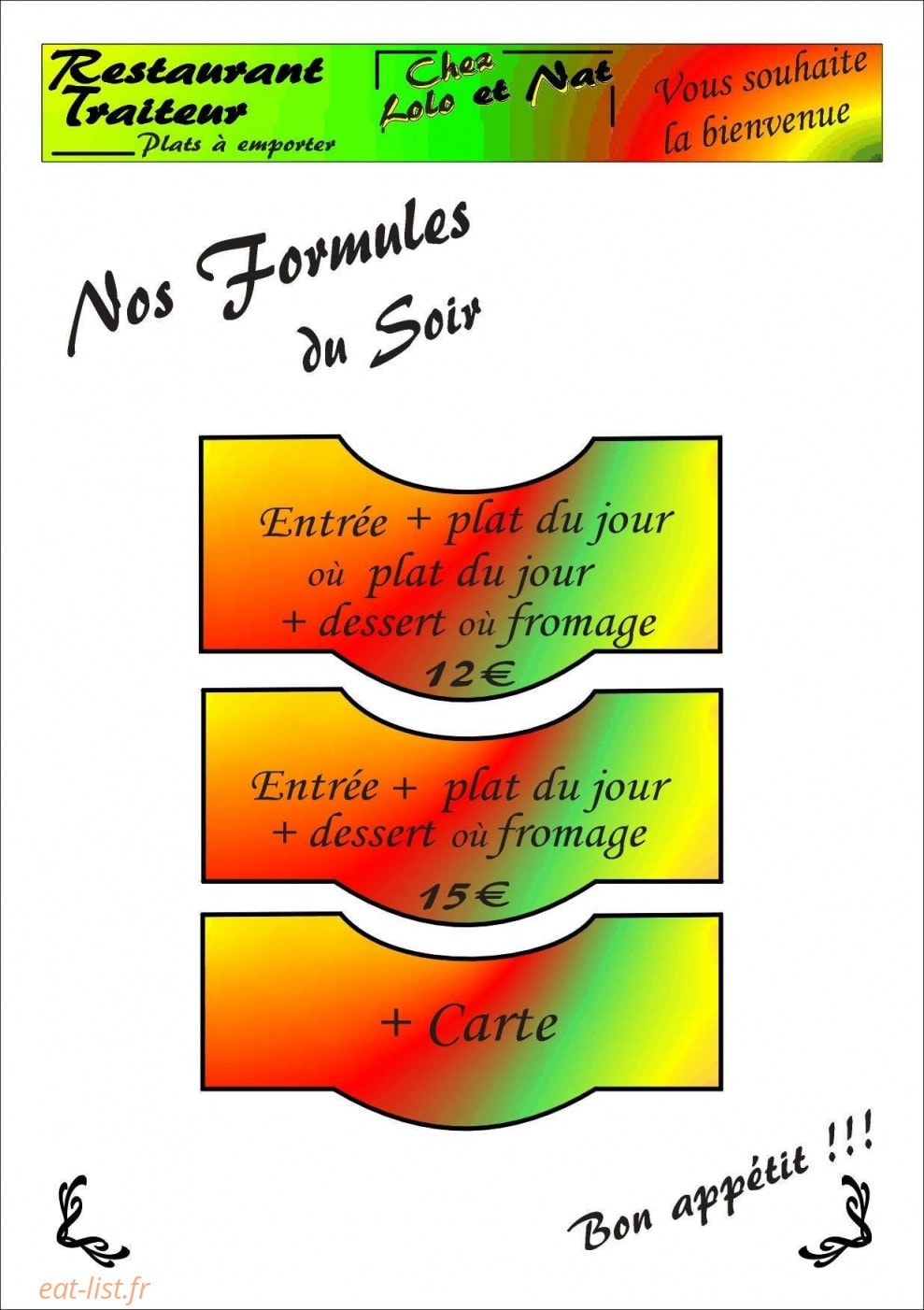 Chez Lolo et Nat — carte page 2