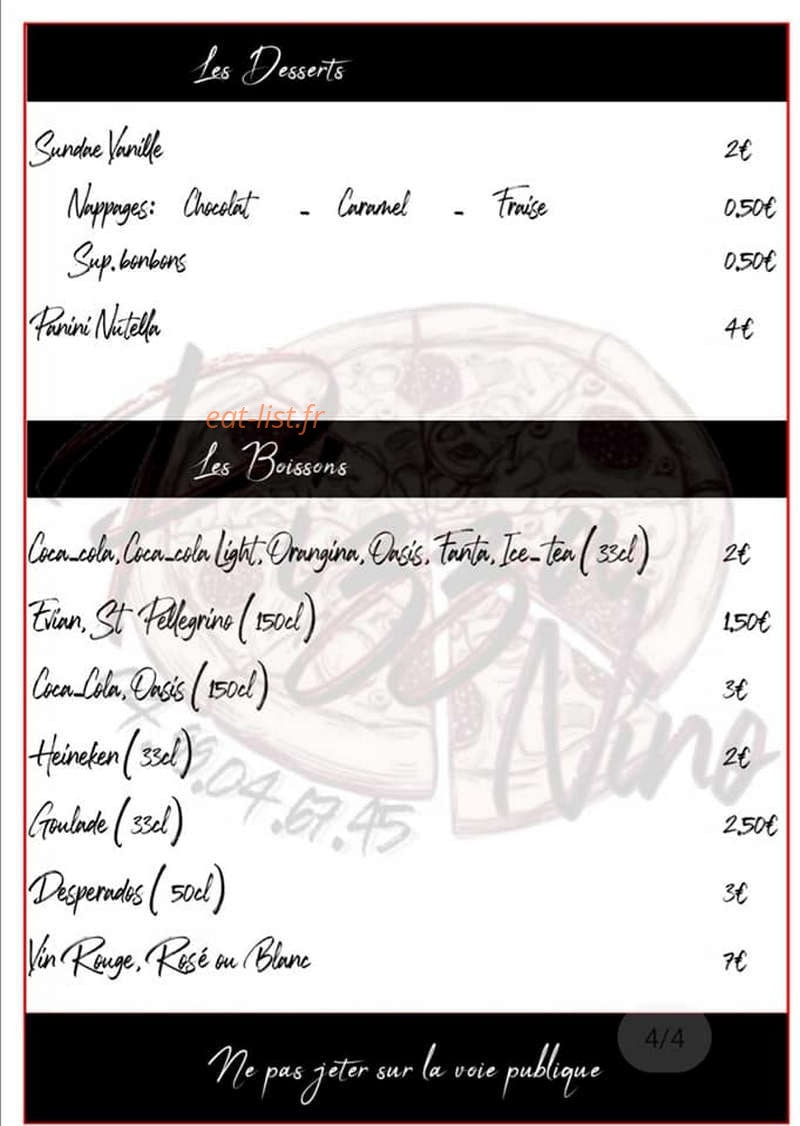 Pizza Nino — carte page 3