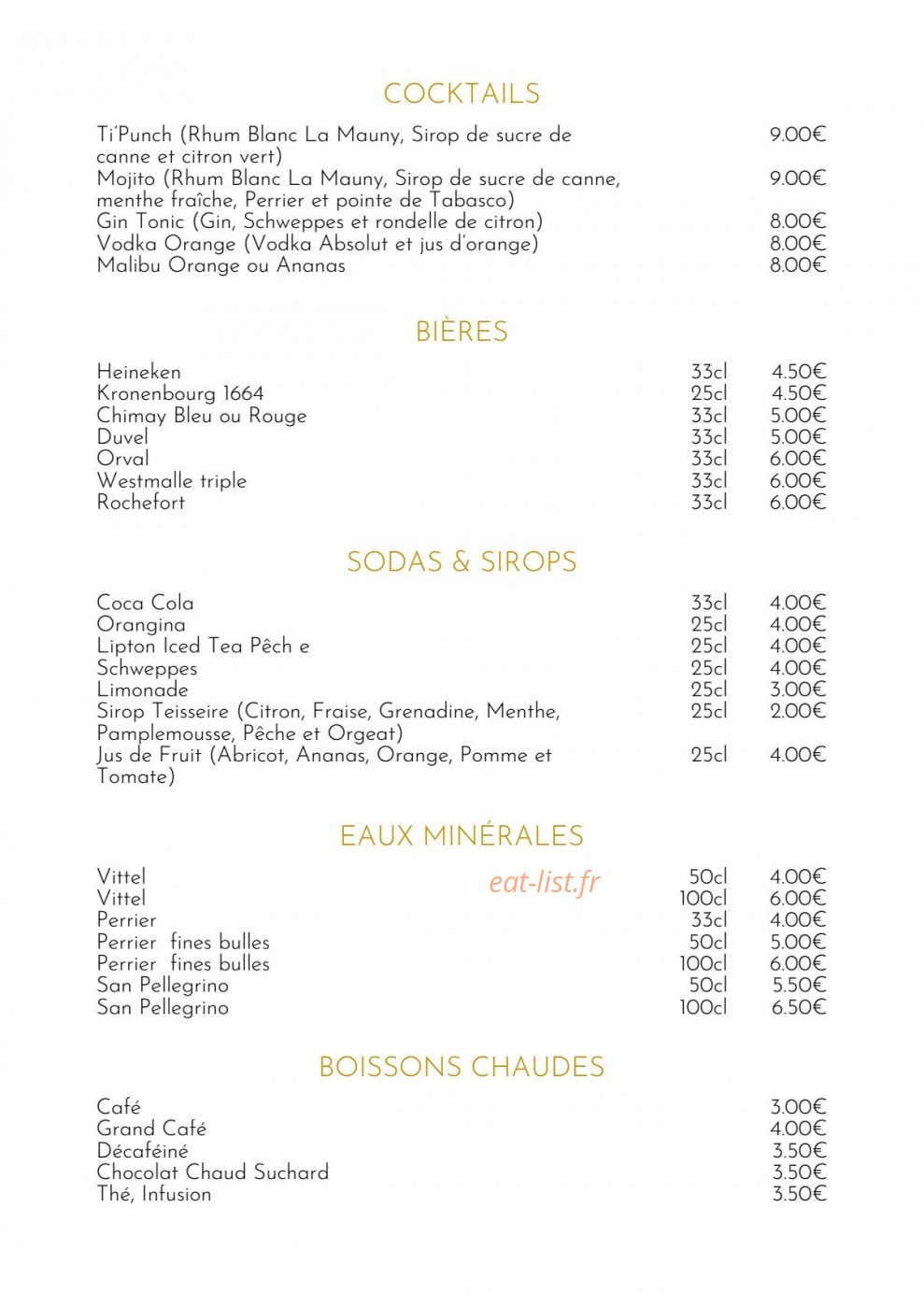 Hotel Saint Alban — carte page 5