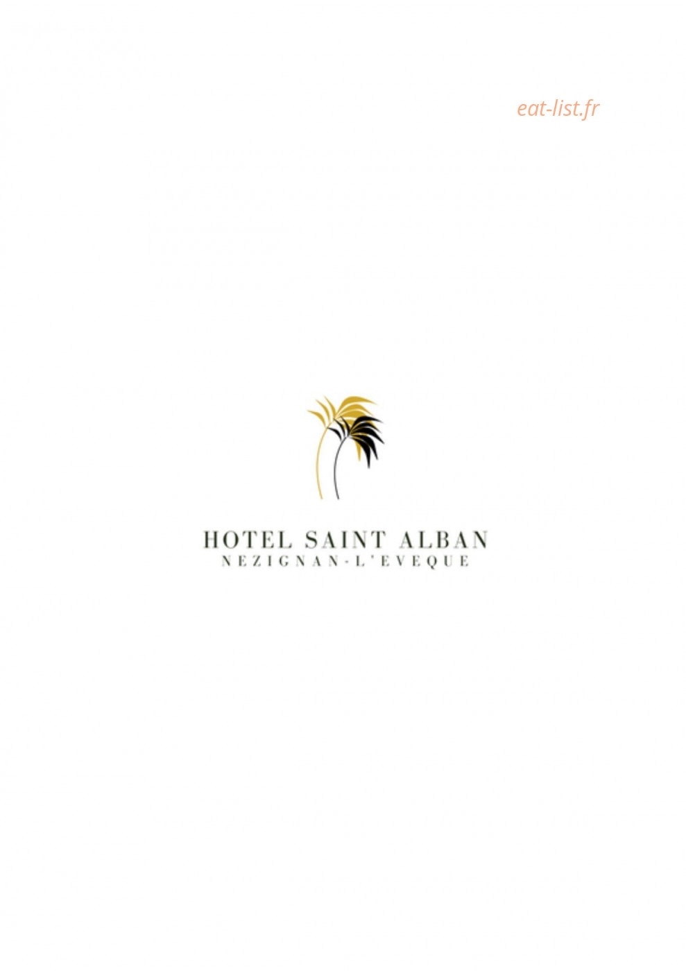 Hotel Saint Alban — carte page 1