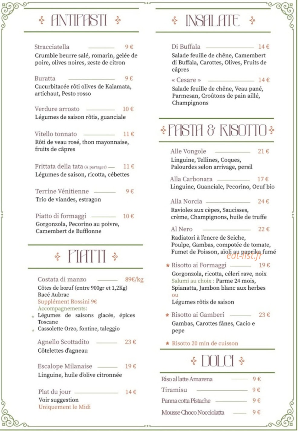 Al Bambino — carte page 1