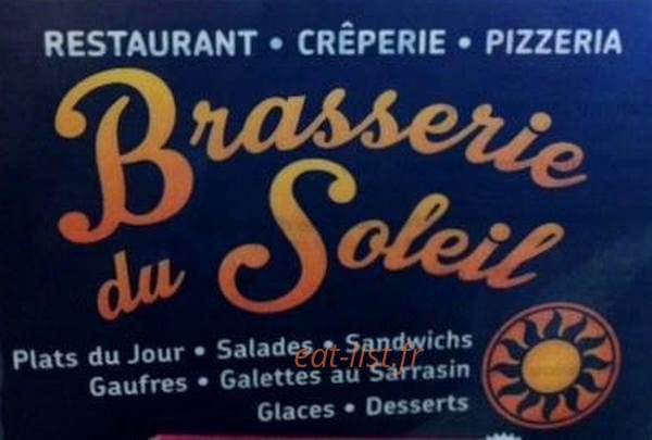 Brasserie du Soleil — carte page 1