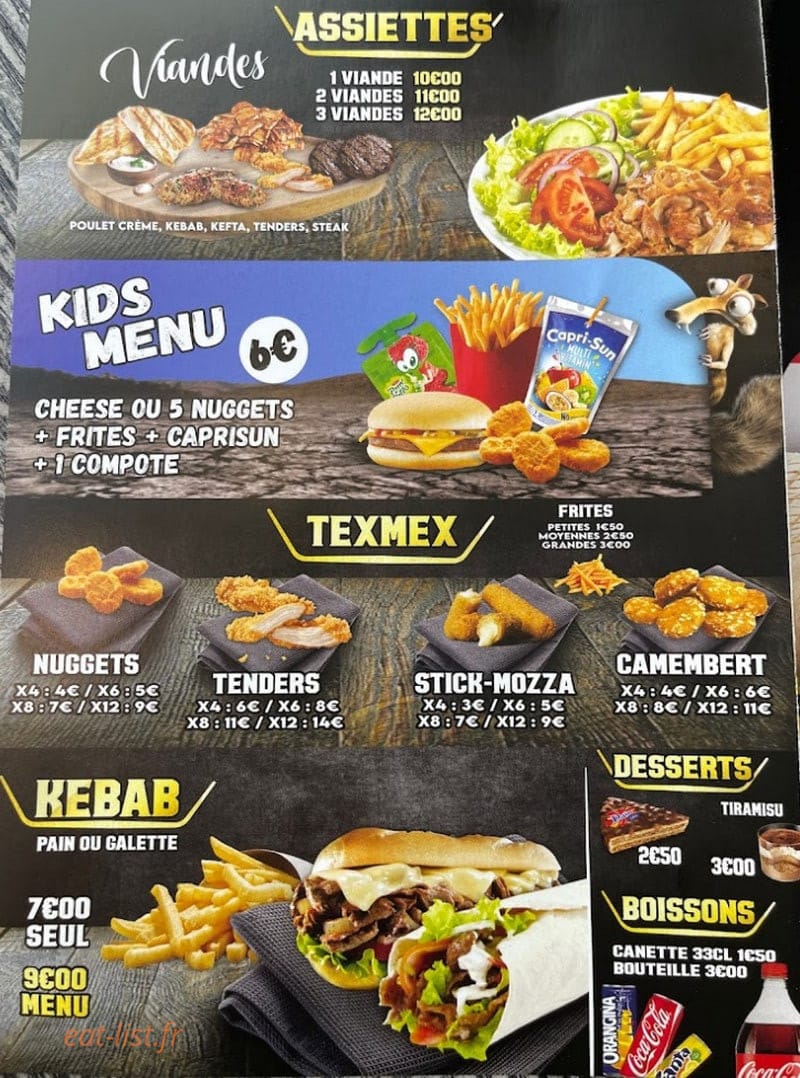 Golden Tacos — carte page 4