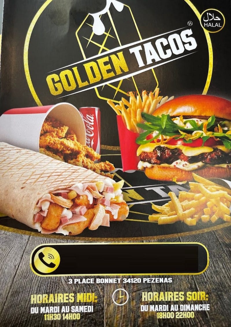 Golden Tacos — carte page 1
