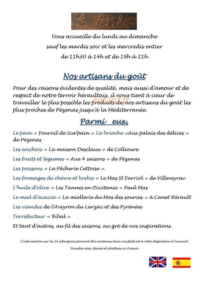 L'atelier — carte page 1