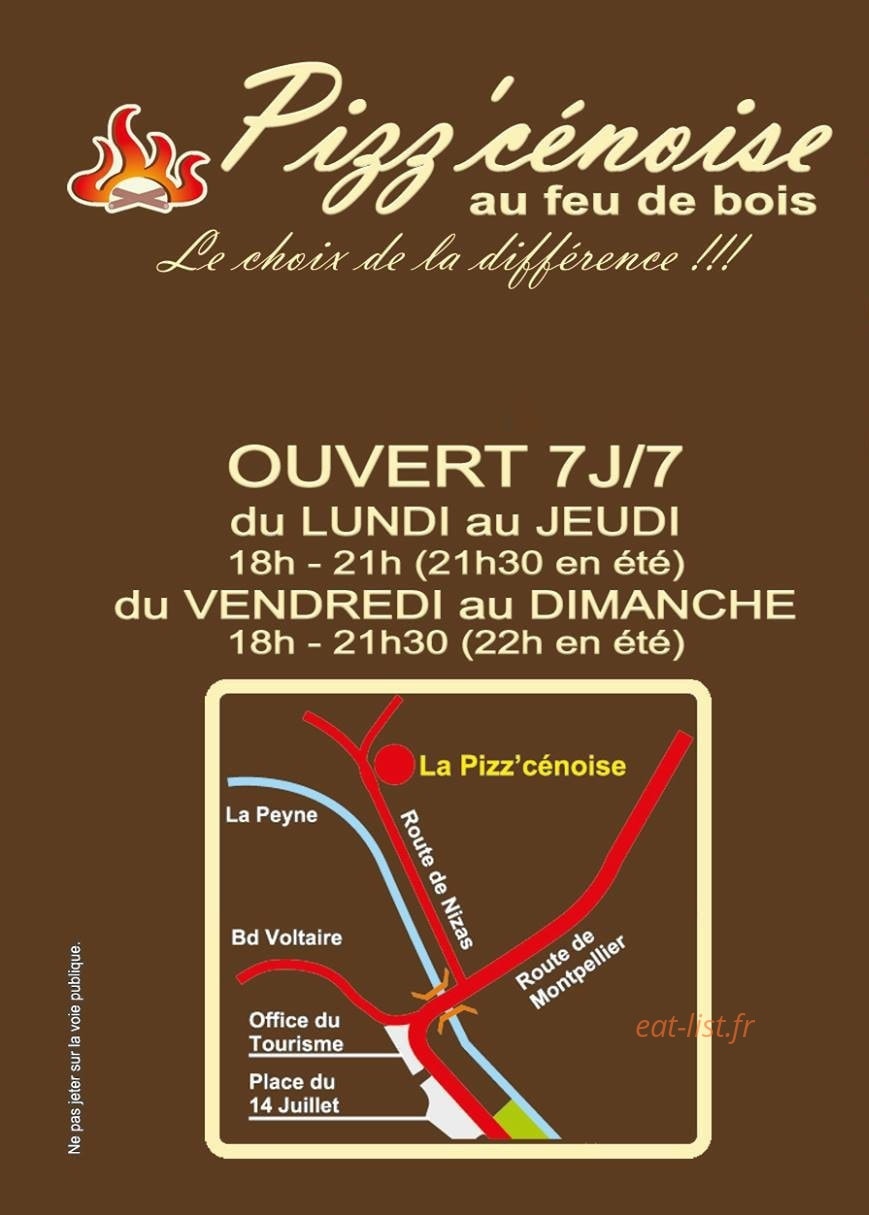 La Pizz' Cénoise — carte page 8