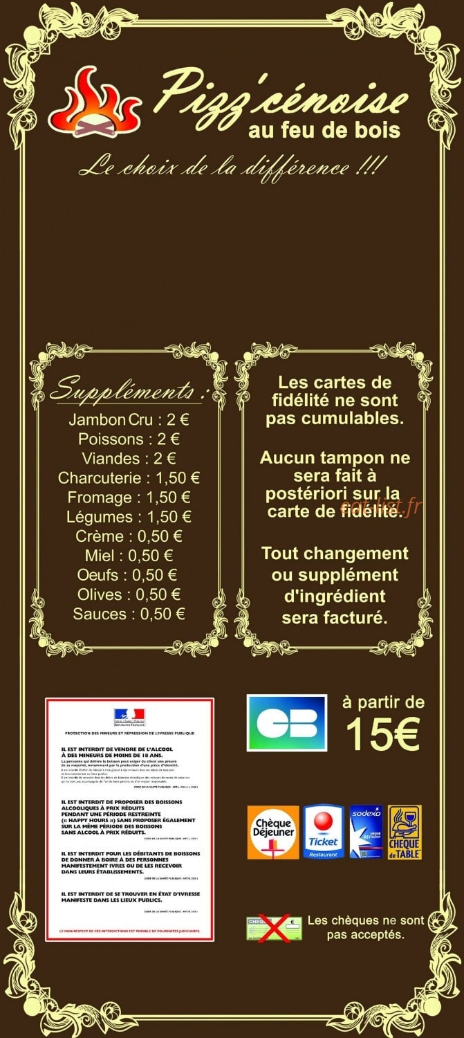 La Pizz' Cénoise — carte page 3