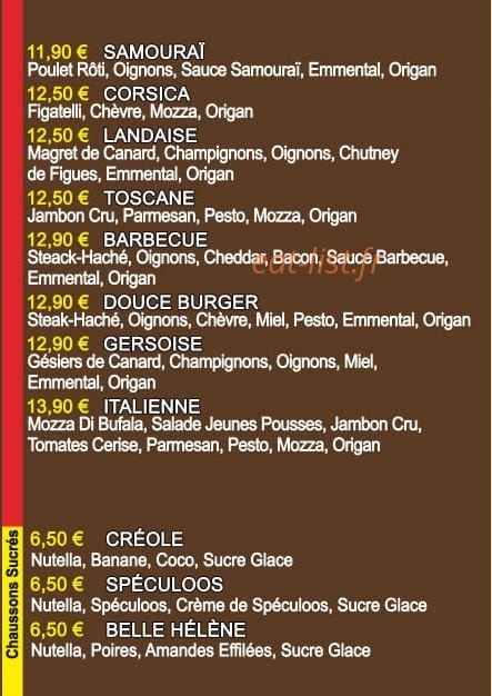 La Pizz' Cénoise — carte page 6