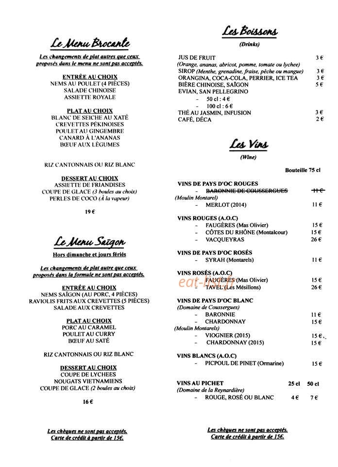 Le Grain de Riz — carte page 3