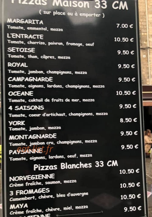 Le Plaza café — carte page 1