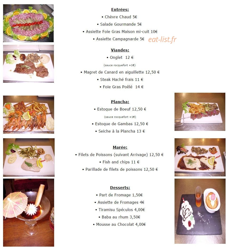Restaurant Saint Christol — carte page 1
