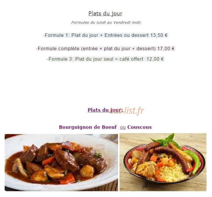 Restaurant Saint Christol — carte page 2