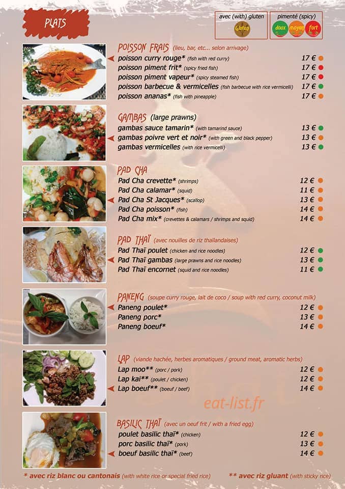 Thaï udon thani — carte page 2