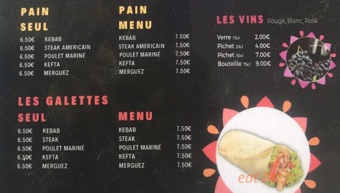 Afin Tacos — carte page 2