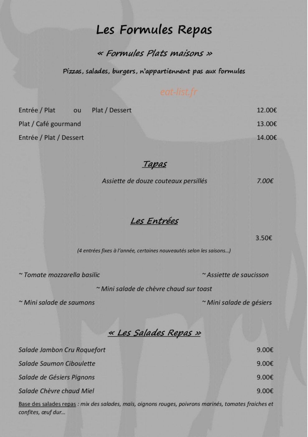 Aux 2 Comptoirs — carte page 1