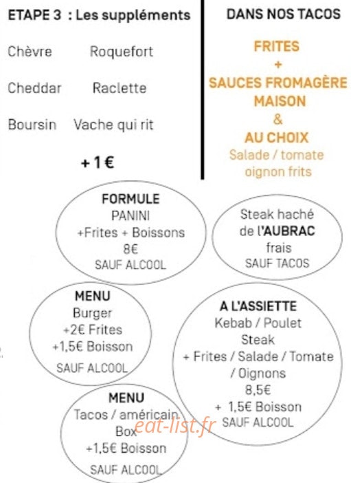 C Tacos — carte page 2