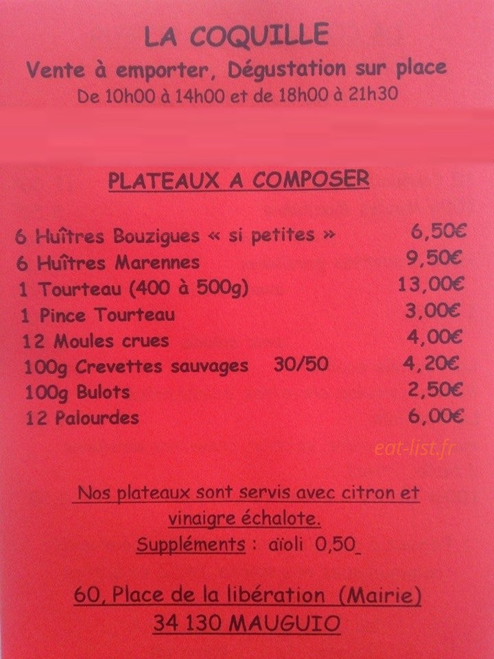Le Cavo « Côté Mer » — carte page 1