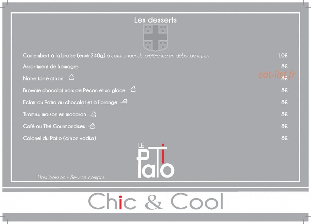 Le Patio — carte page 3