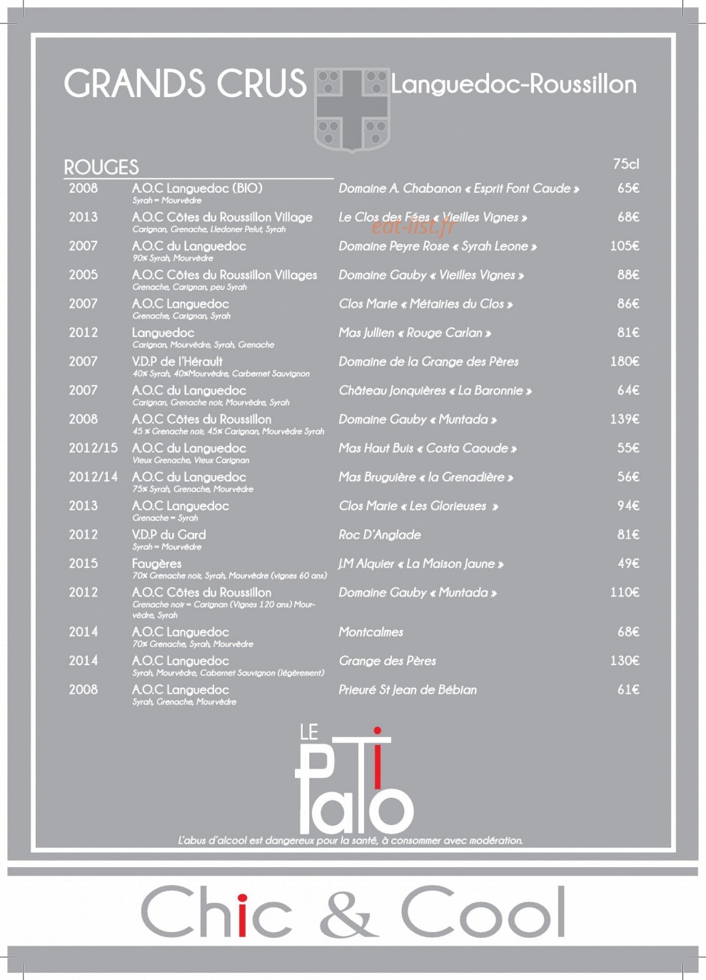 Le Patio — carte page 12