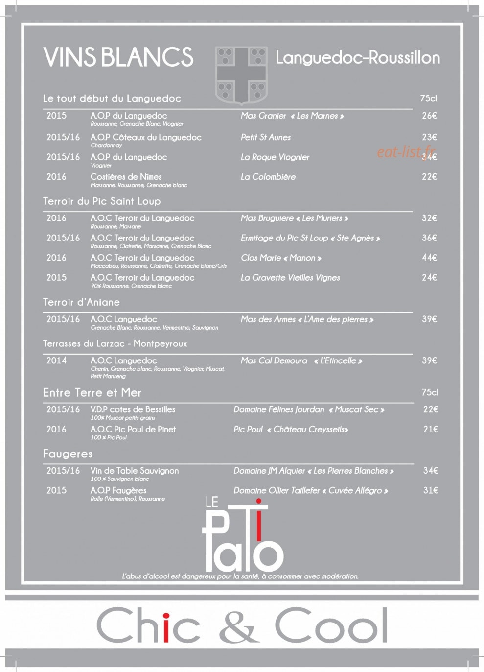 Le Patio — carte page 7