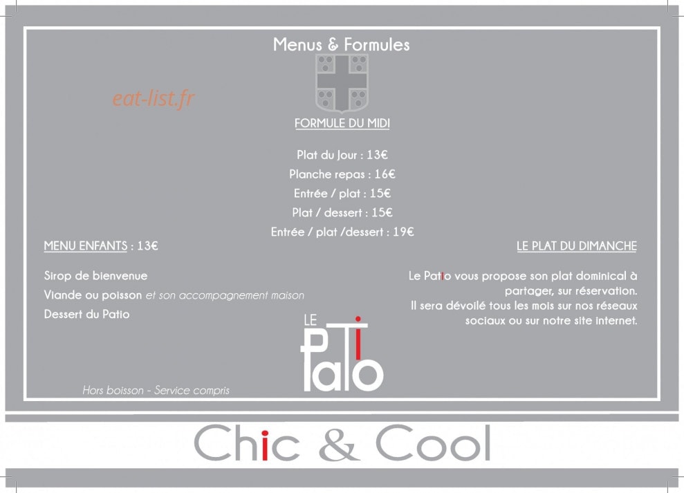 Le Patio — carte page 6