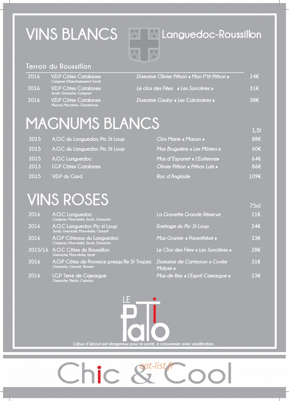 Le Patio — carte page 8