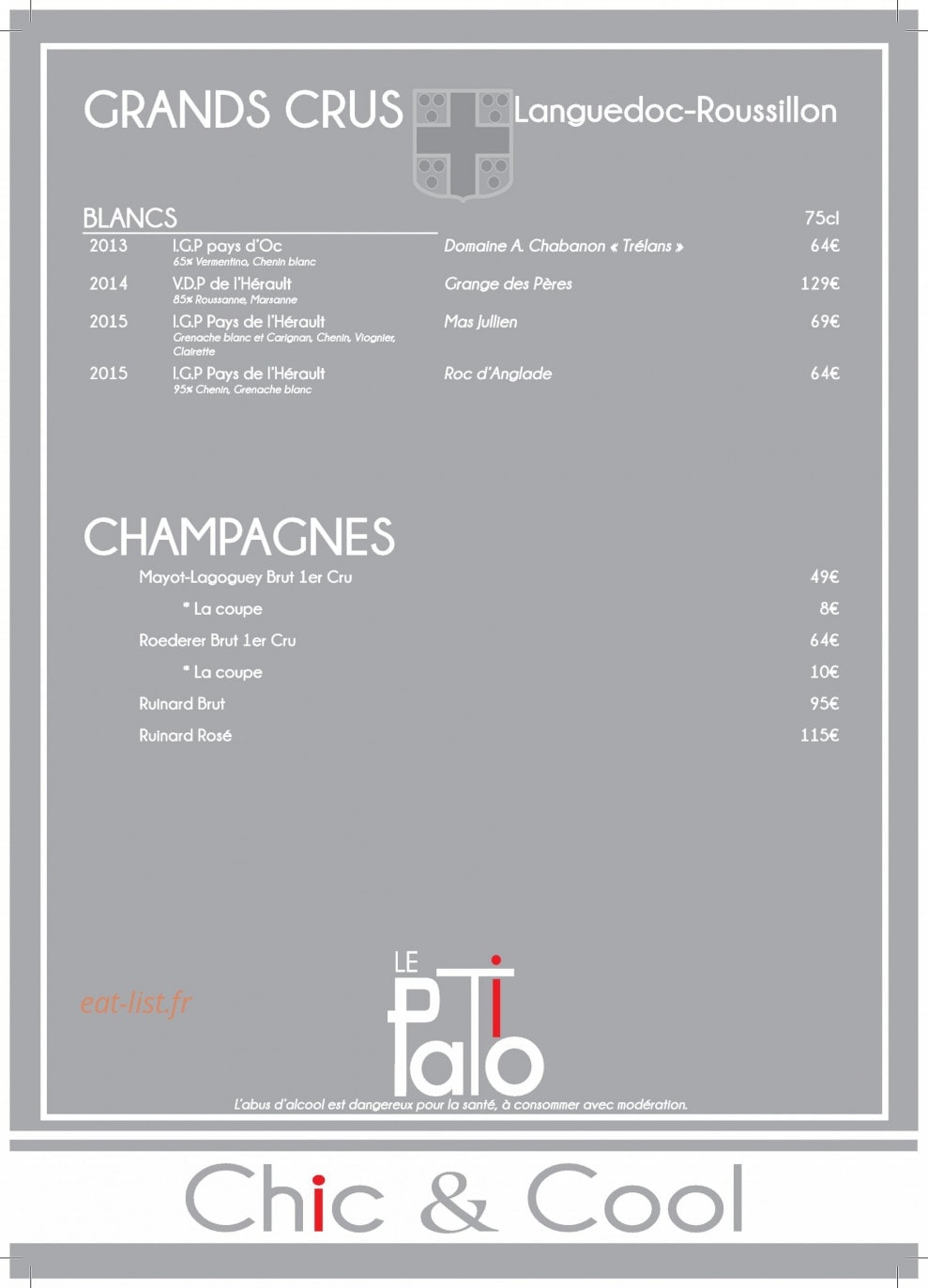 Le Patio — carte page 13