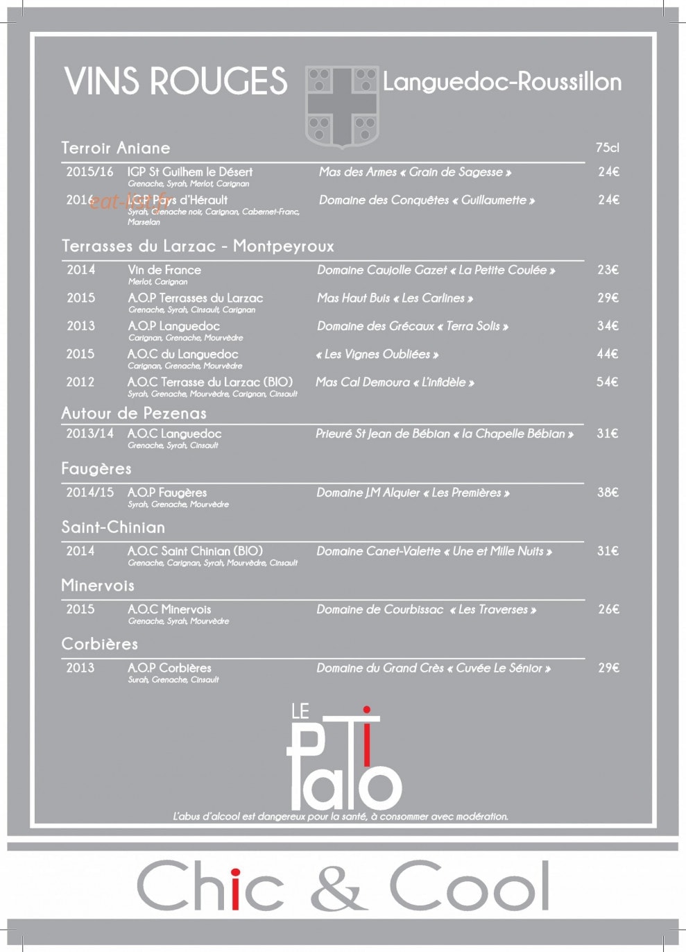 Le Patio — carte page 10