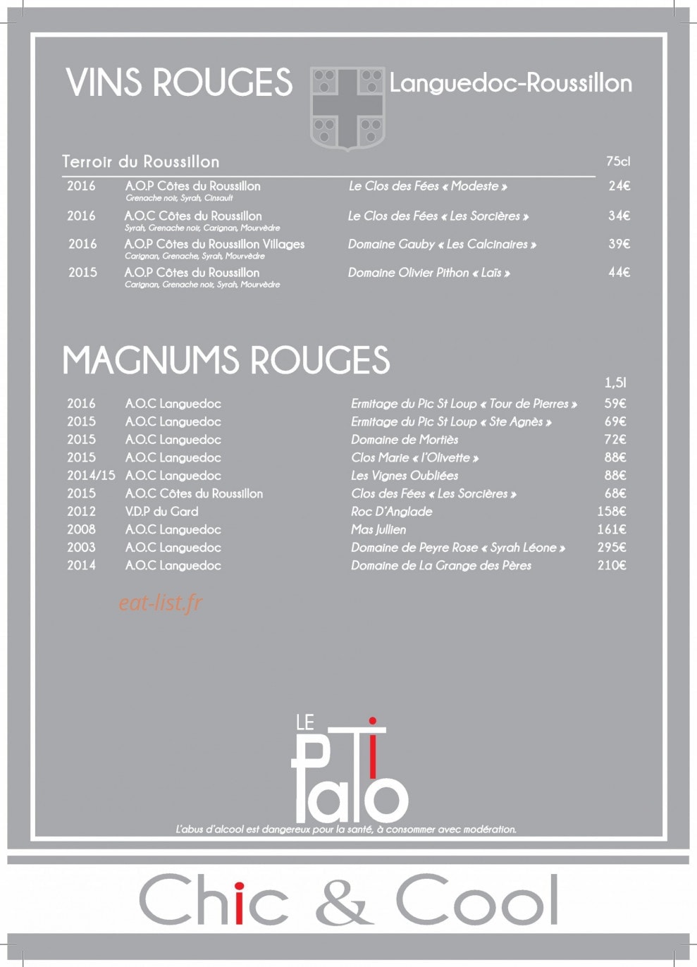 Le Patio — carte page 11