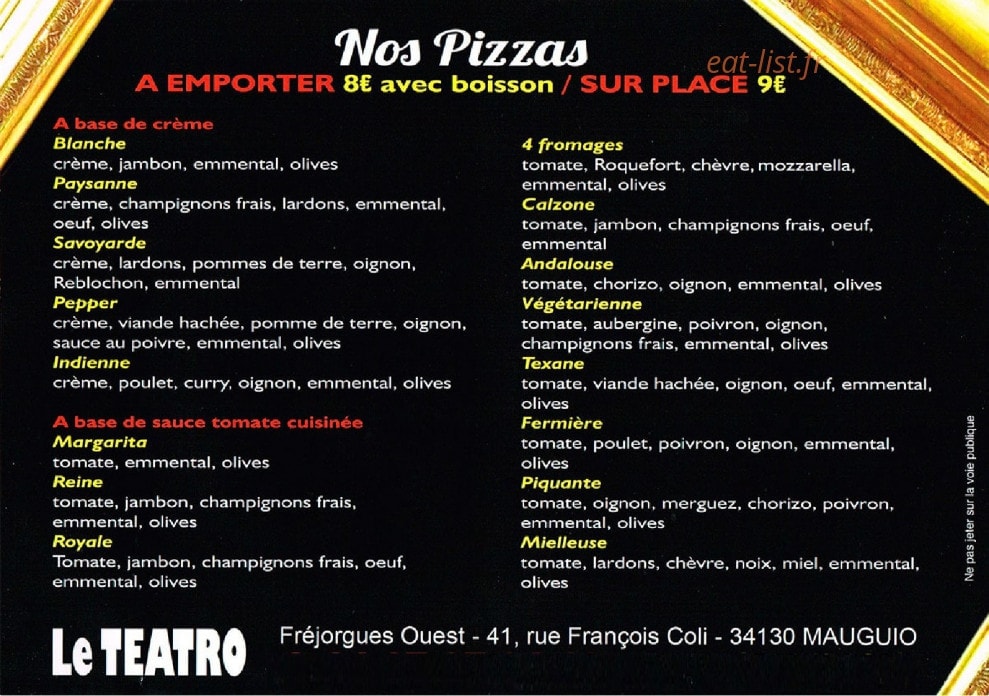 Le teatro — carte page 2