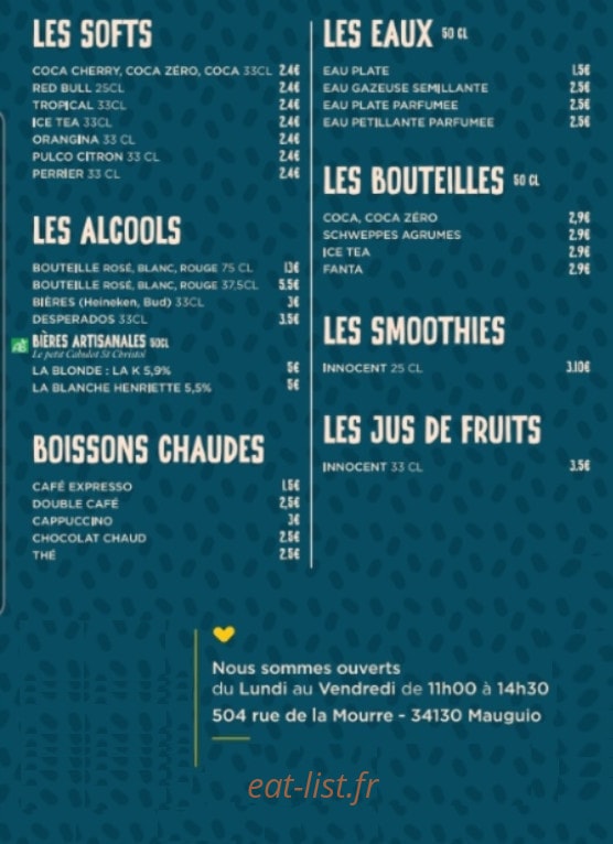 O'Juste A Côté — carte page 4