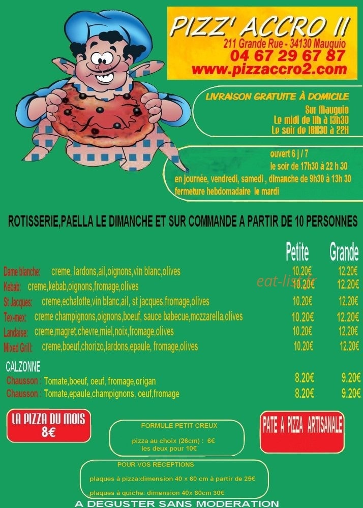 Pizz'Accro II — carte page 1