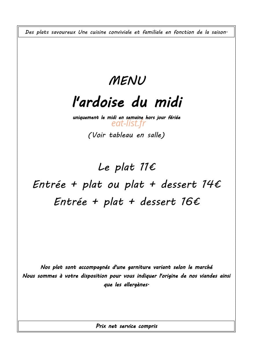 Restaurant L'insolite — carte page 6